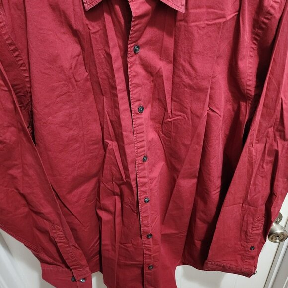 Banana Republic Stretch Classic Red Long Sleeve Button Up Shirt Size Large - Picture 8 of 10